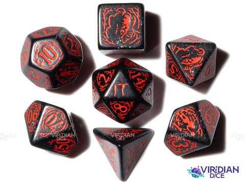 It. Welcome to Derry. Adults-Only Dice Set | Black and Red, Haunted/Spooky | Q Workshop Dice Set (7)