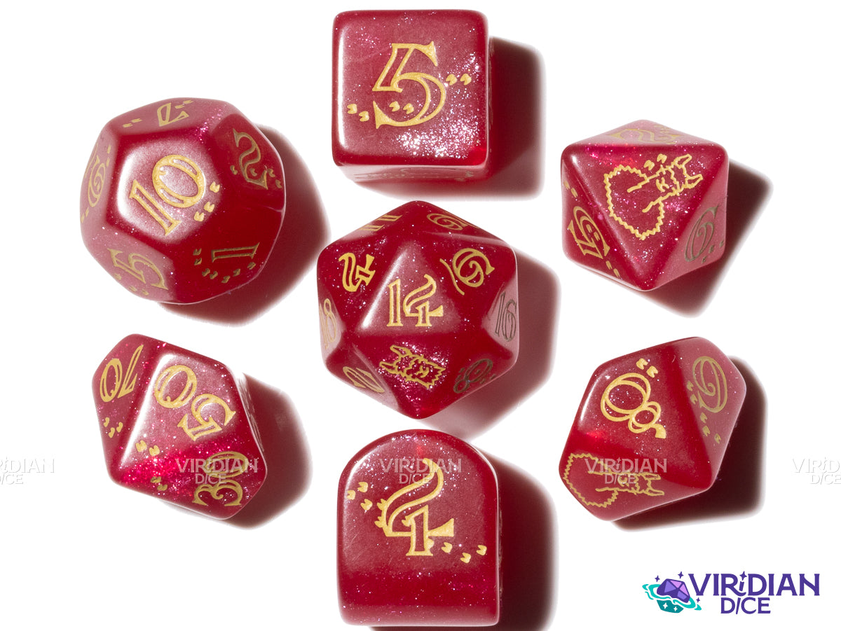 Shimmering Llama: Puffy | Acrylic Polyhedral Dice (7)