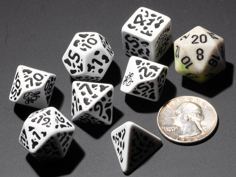Cow Dice Set: MOOzilla | Acrylic Polyhedral Dice (7)