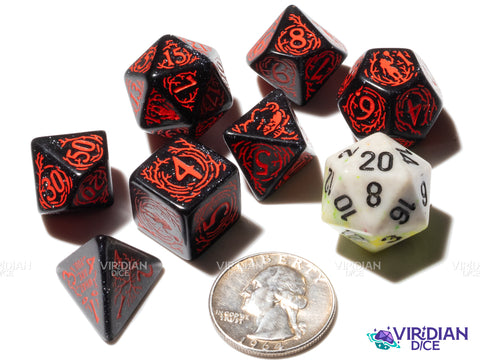It. Welcome to Derry. Adults-Only Dice Set | Black and Red, Haunted/Spooky | Q Workshop Dice Set (7)