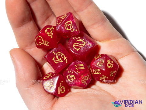 Shimmering Llama: Puffy | Acrylic Polyhedral Dice (7)