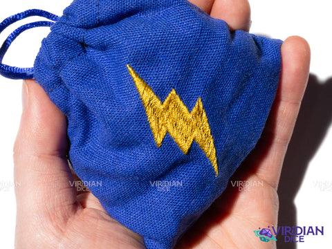 Lightning Damage Set | Spark, Electric, Power, Elemental Wizard | Acrylic Polyhedral Dice (20 + Bag)