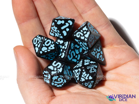 Cow Dice Set: MOOlissa | Acrylic Polyhedral Dice (7)