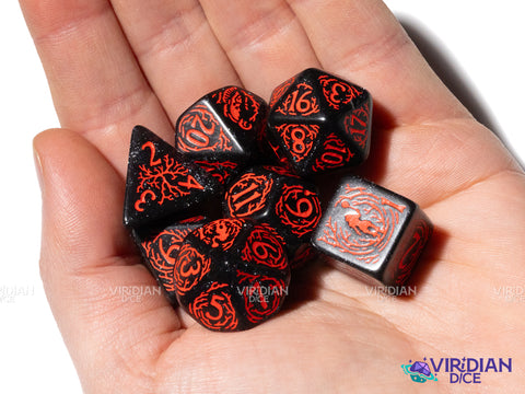 It. Welcome to Derry. Adults-Only Dice Set | Black and Red, Haunted/Spooky | Q Workshop Dice Set (7)