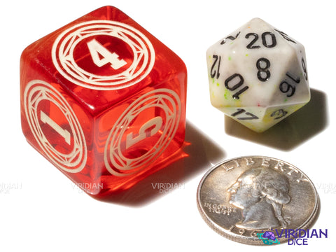 Alchemy D6 (1) | Glow In The Dark, Full Metal Alchemist Inspired | Resin Polyhedral Die/Dice