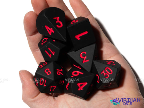 Black Knight (Super Silicone) | Bouncy & Squishy | Oversized Silicone Polyhedral Dice (7)