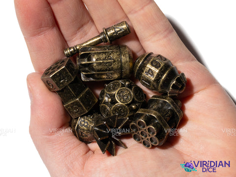 Grenadier (Bronze) | TNT, Bombs, Gernades, Missiles | Metal Polyhedral Dice (7)