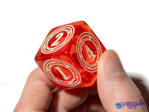 Alchemy D6 (1) | Glow In The Dark, Full Metal Alchemist Inspired | Resin Polyhedral Die/Dice