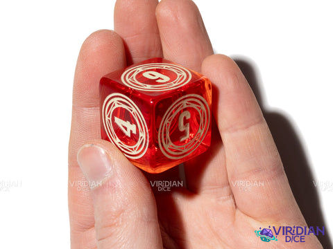 Alchemy D6 (1) | Glow In The Dark, Full Metal Alchemist Inspired | Resin Polyhedral Die/Dice