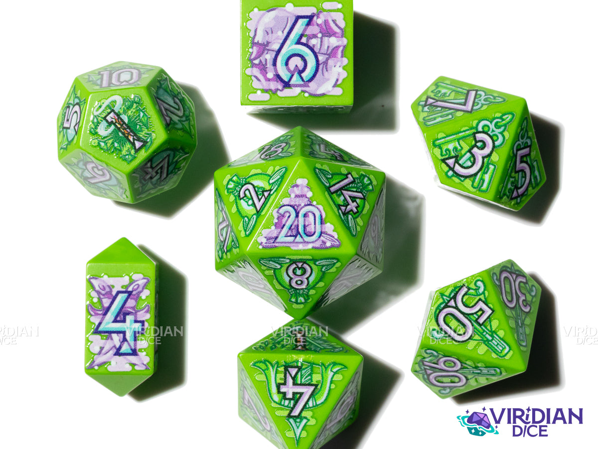 Stealth Stash | Daggers, Poison, Heists, Locks, Rogues/Thieves, Full-Color Full-Print | Botch | Acrylic Dice Set (7) (Copy)