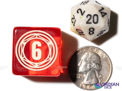 Alchemy D6 (1) | Glow In The Dark, Full Metal Alchemist Inspired | Resin Polyhedral Die/Dice