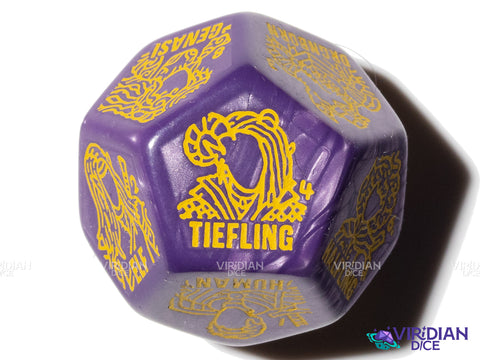 Character: Race/Species Generator Die | D&D Racial Fantasy, Giant 12-Sided Random/Improv TTRPG DnD Character Dice | Acrylic Giant D12 (1)