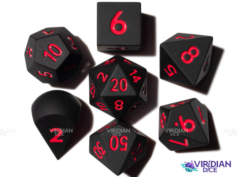 Black Knight (Super Silicone) | Bouncy & Squishy | Oversized Silicone Polyhedral Dice (7)