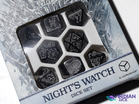 Night's Watch Dice Set (Game of Thrones) | Acrylic Polyhedral Dice (7)
