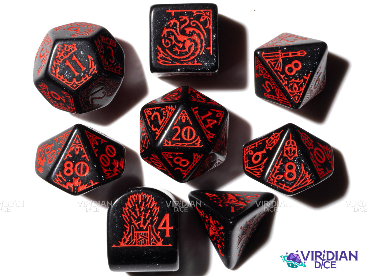 Game of Thrones: Targaryen Dice Set | Acrylic Polyhedral Dice (7)