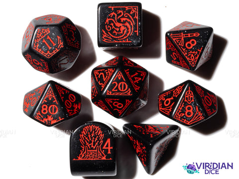 Game of Thrones: Targaryen Dice Set | Acrylic Polyhedral Dice (7)