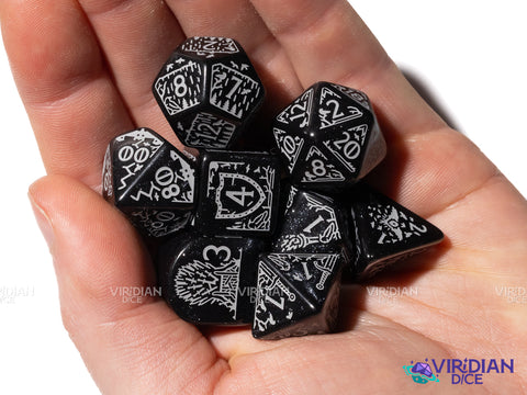 Night's Watch Dice Set (Game of Thrones) | Acrylic Polyhedral Dice (7)