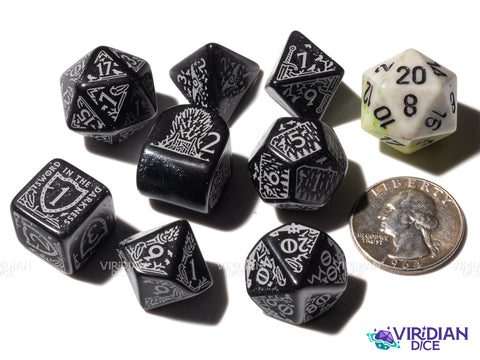 Night's Watch Dice Set (Game of Thrones) | Acrylic Polyhedral Dice (7)