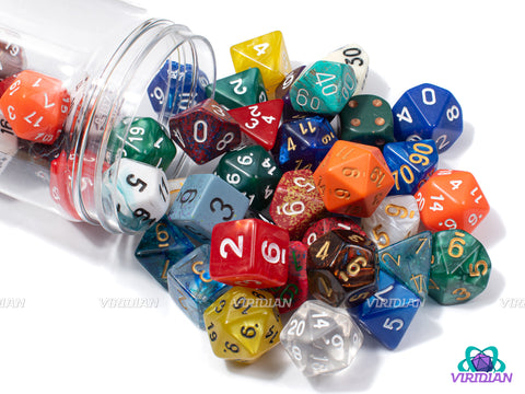 Viridian's Random Jar O' Dice | Approximately 40 Random Dice | Mystery Blind Offering