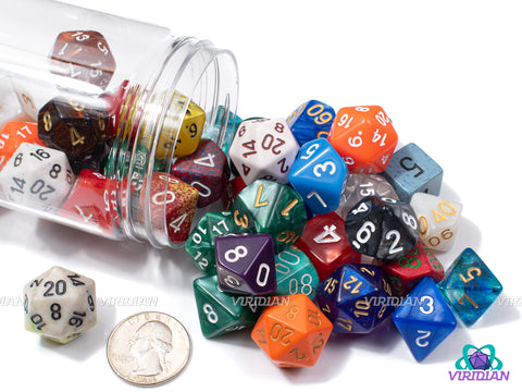 Viridian's Random Jar O' Dice | Approximately 40 Random Dice | Mystery Blind Offering