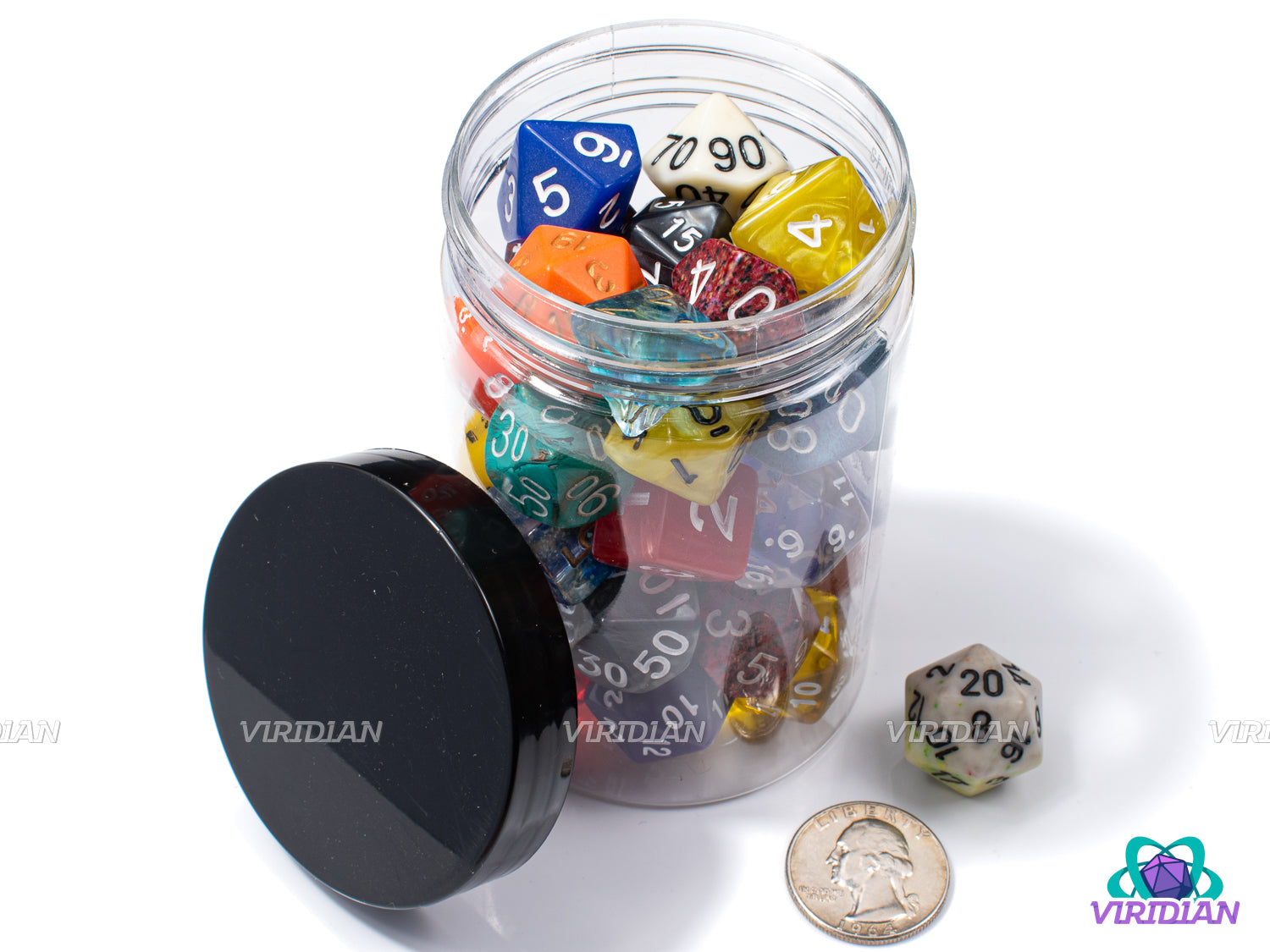 Viridian's Random Jar O' Dice | Approximately 40 Random Dice | Mystery Blind Offering