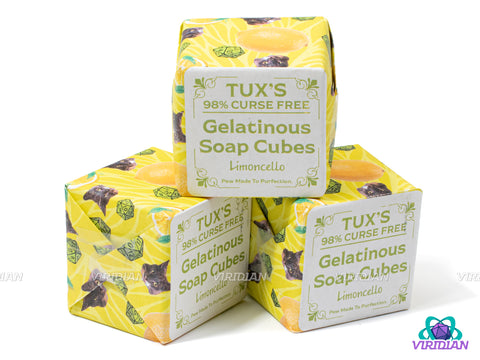 Tux's 98% Curse-Free Gelatinous Dice Soap | Handmade Bar with Mystery Dice Set Inside | (1) Cube (4oz Soap, 1oz dice) | Made in Syracuse, NY