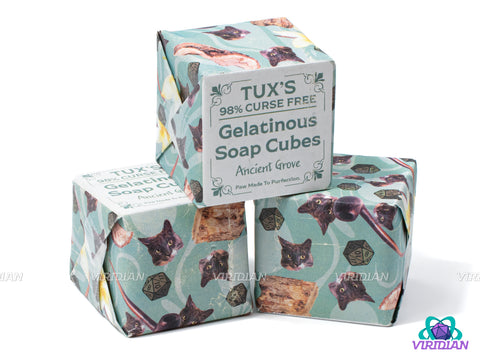 Tux's 98% Curse-Free Gelatinous Soap | Handmade with Mystery Dice Set Inside | Made in Syracuse, NY