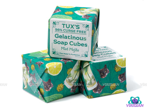 Tux's 98% Curse-Free Gelatinous Soap | Handmade with Mystery Dice Set Inside | Made in Syracuse, NY