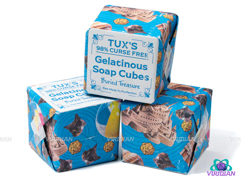 Tux's 98% Curse-Free Gelatinous Soap | Handmade with Mystery Dice Set Inside | Made in Syracuse, NY