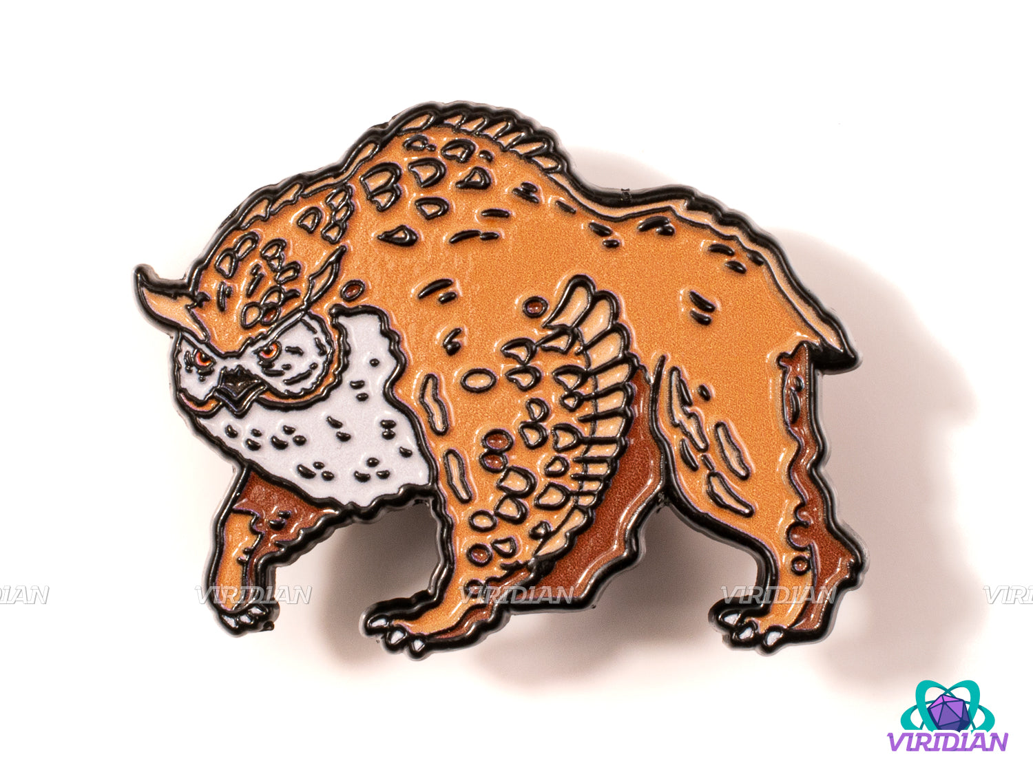 Pin Pals: Owlbear (B-Grade) | Metal Enamel Lapel Pin | D&D-esque, Dnd, Fantasy Art | (1) Enamel Pin