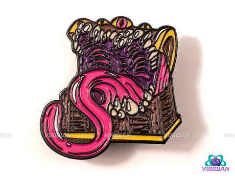 Pin Pals: Mimic (B-Grade) | Metal Enamel Lapel Pin | D&D-esque, Dnd, Fantasy Art | (1) Enamel Pin