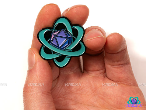 Pin Pals: Viridian Atom Logo | Metal Enamel Lapel Pin | D&D-esque, Dnd, Fantasy Art | (1) Enamel Pin