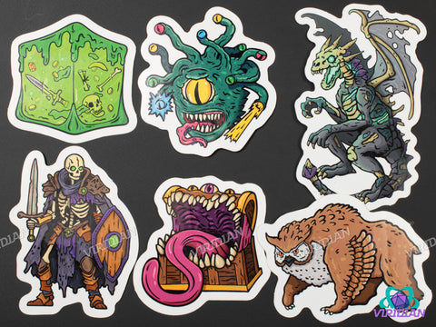 Sticker Pals: Monster (Wave 2) | Dnd/TTRPG Monster Stickers | D&D-esque Fantasy Creature Art