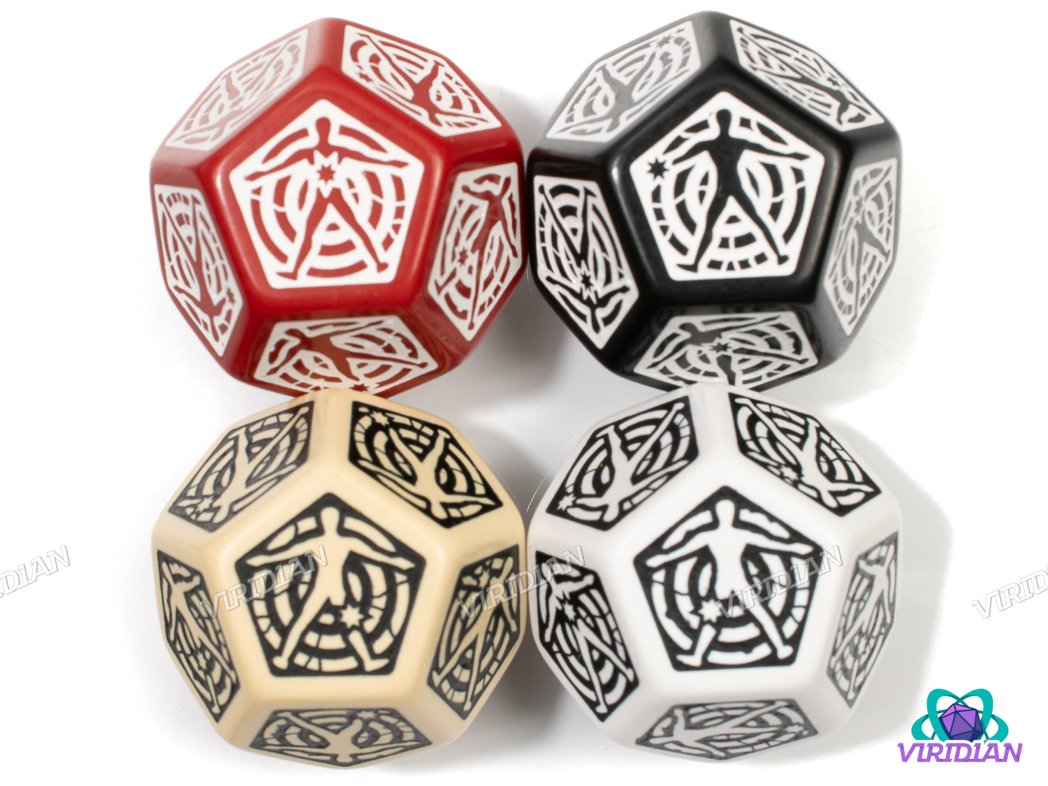 Black Die D12 Hit Location Die - White & Black RPG Gaming Dice For ...