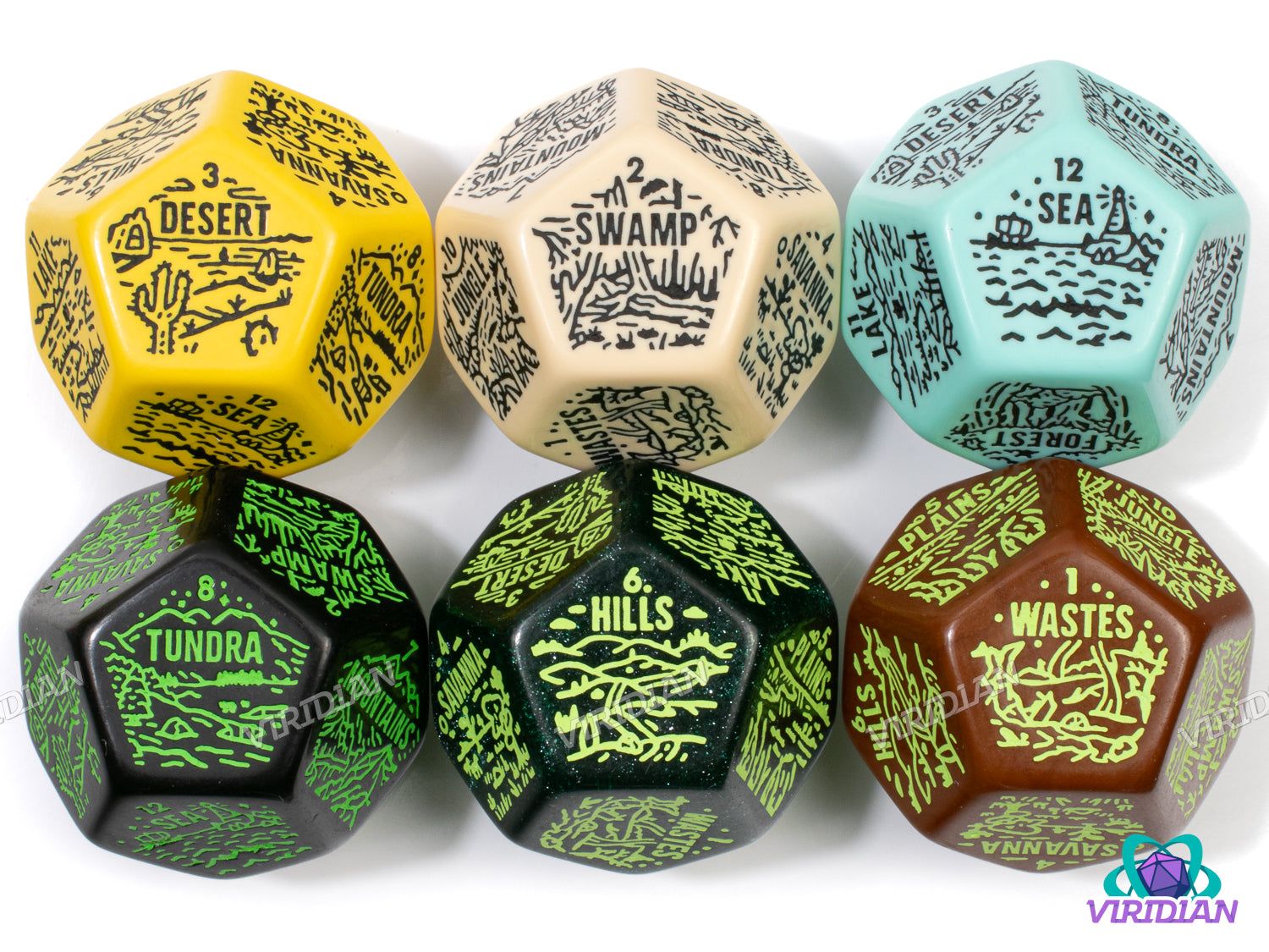 Geography Generator Die | D&D Overworld Map Biome Randomization Dice ...