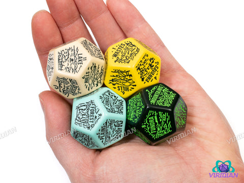 Geography Generator Die | D&D Overworld Map Biome Randomization Dice, Plains, Jungle, Forest, Swamp, Mountains, Landscapes | 30mm Acrylic Giant D12 (1)