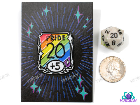 Pin Pals: Pride Ability Score | LGBTQIA, D&D Stat Block, Funny, Metal Enamel Lapel Pin (1) | D&D-esque, Dnd, Fantasy Art, Pride