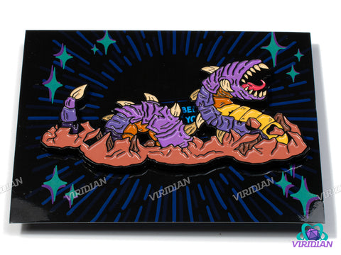 Pin Pals: Purple Worm | Large Metal Enamel Lapel Pin (1) | D&D-esque, Dnd, Fantasy Art