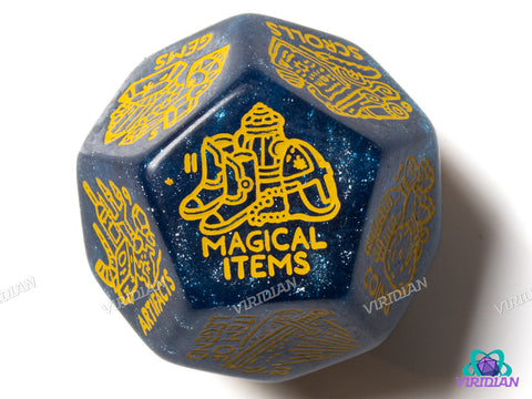 Treasure Generator Die | Random D&D Loot/Reward Trove Dice, 30mm | Giant Acrylic D12 (1)