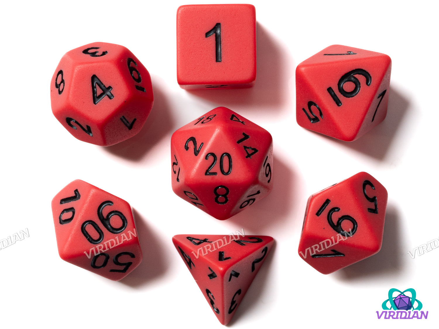 Captain Red | Matte Acrylic Dice Set (7)
