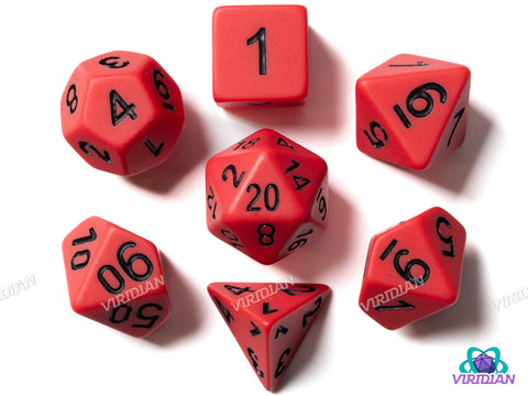 Captain Red | Matte Acrylic Dice Set (7)