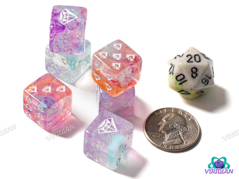 Multi-Colored Jewel D6s (Set of 6)