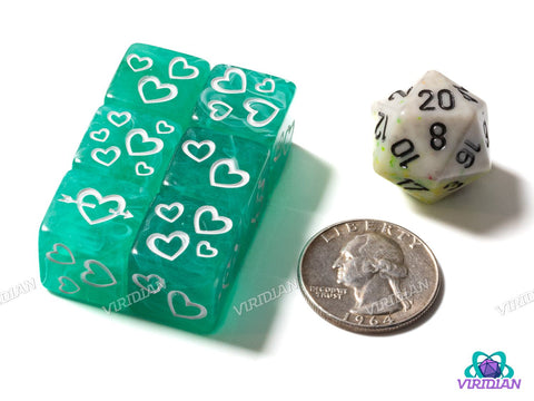 Green Heart D6s (Set of 6)