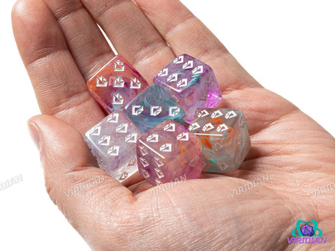 Multi-Colored Jewel D6s (Set of 6)
