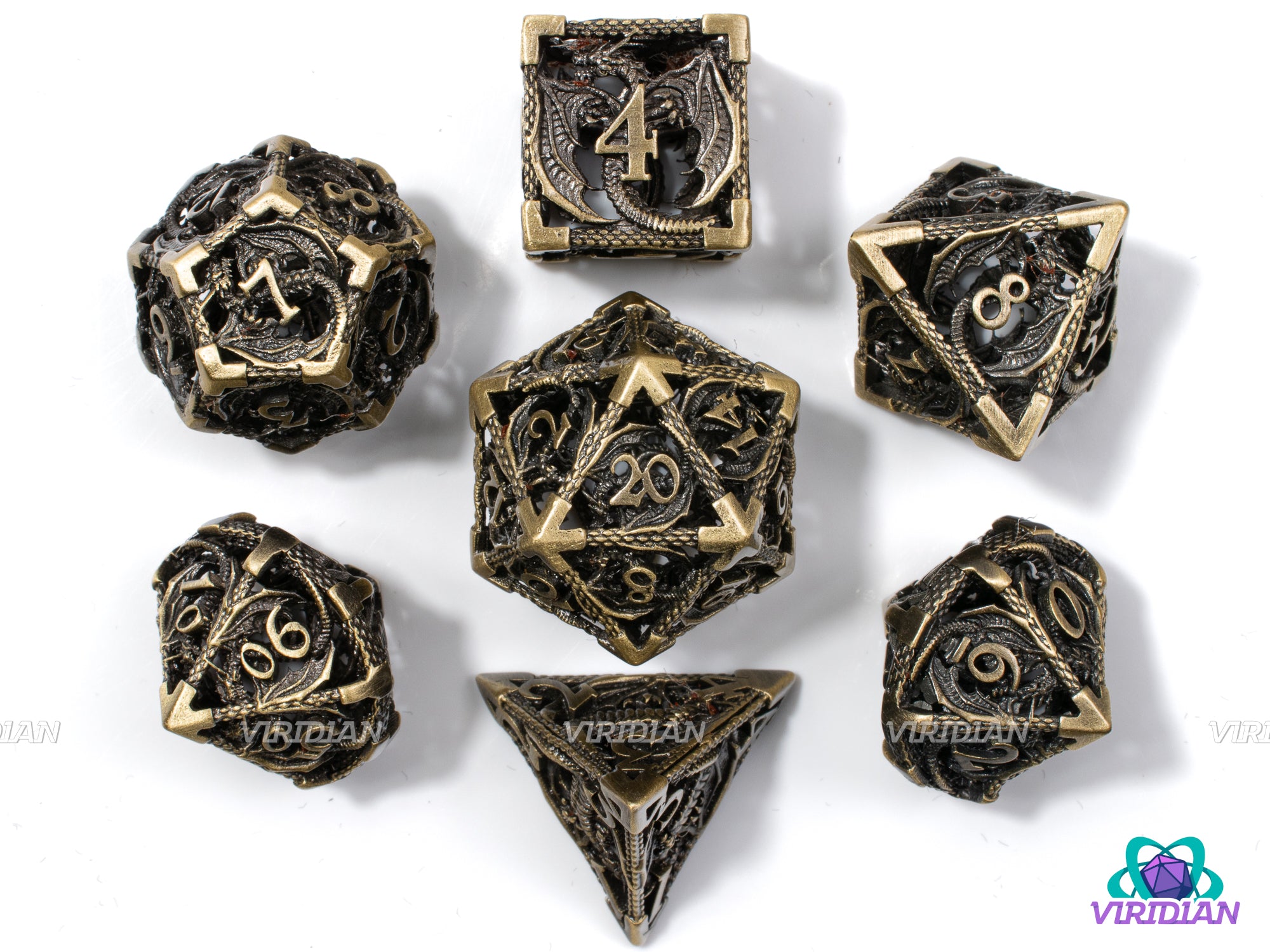 Bronze Hollow Dragon | Light Yellow-Gold, Light-Weight | Oversized