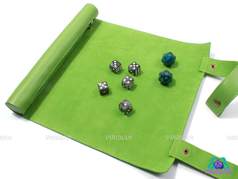 Rolling Mat: Bright Colors | Foldable TPU Mat with Zippered Dice Storage | Faux Leather Rolling Mat