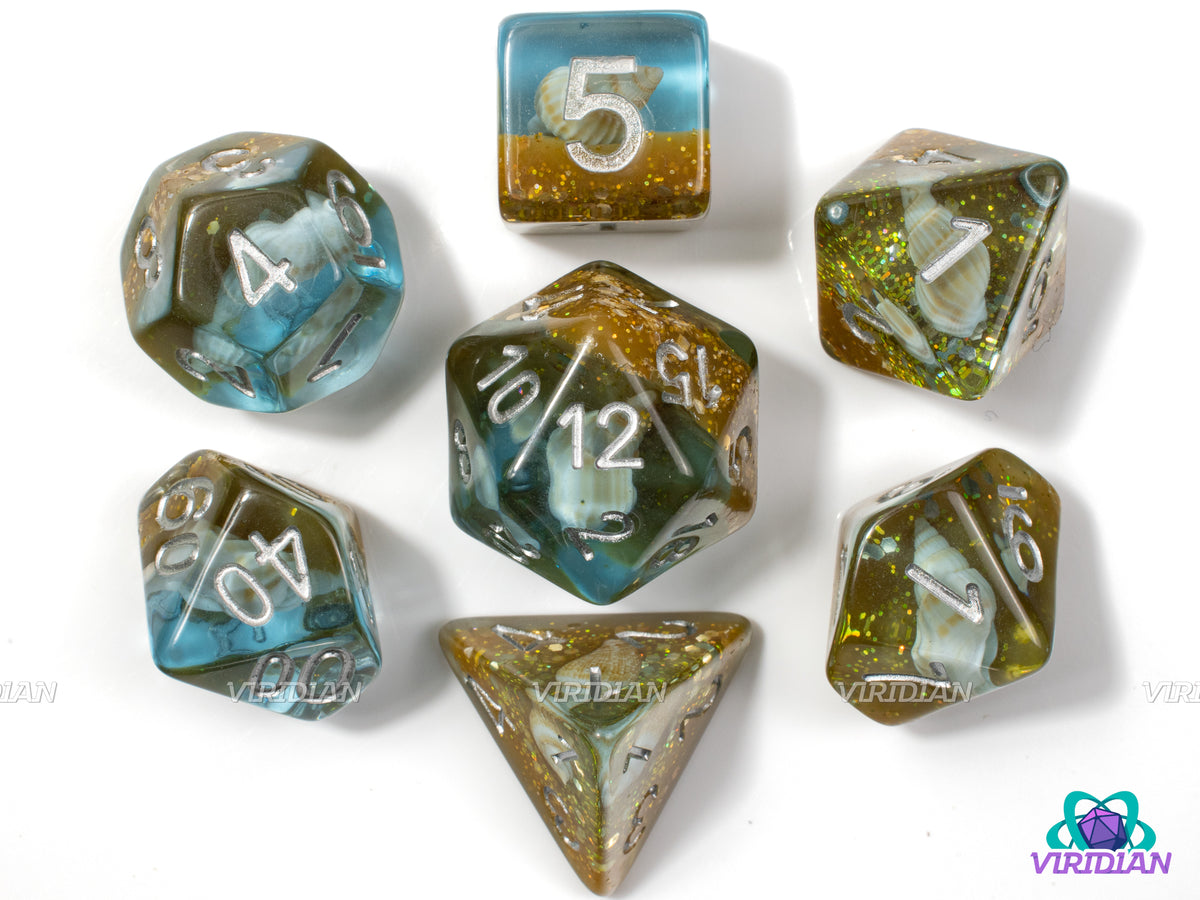 Beachside | Sea Shell, Golden Orange Sand & Blue-Translucent | Resin D ...