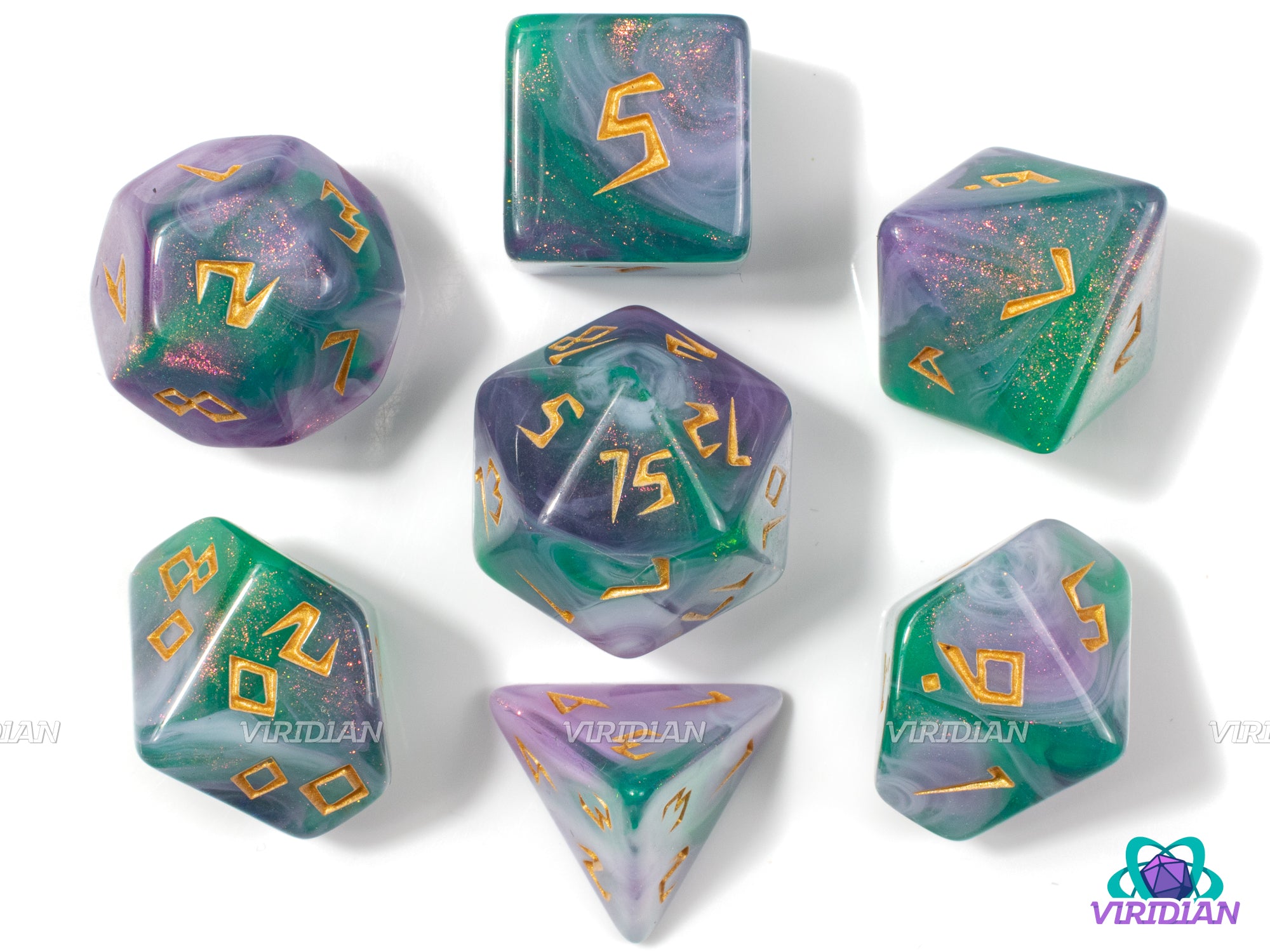 Fairy Runes | Light Purple, White and Green Swirls, Glitter, Runic Fon ...
