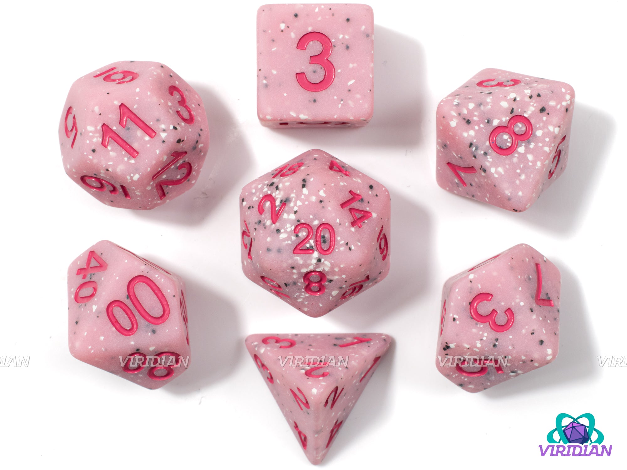 Strawberry Boba | Pink Base, White & Black Speckles, Hot Pink