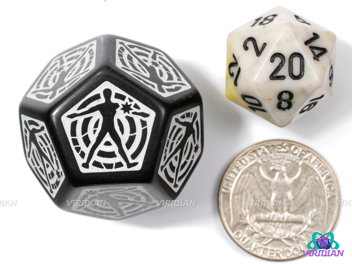 Hit Location Die | Giant (30mm) 12-Sided Random Body-Part Generator Di ...